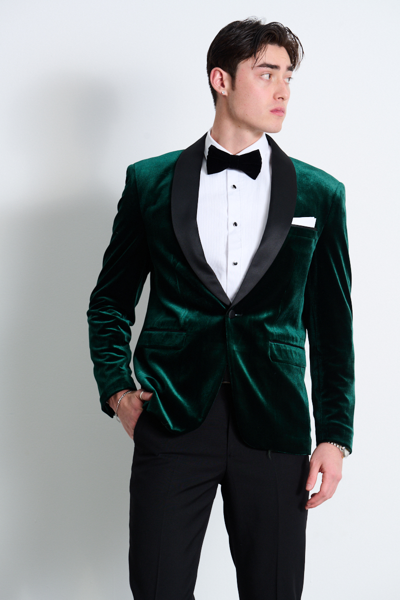 Green Velvet Tuxedo