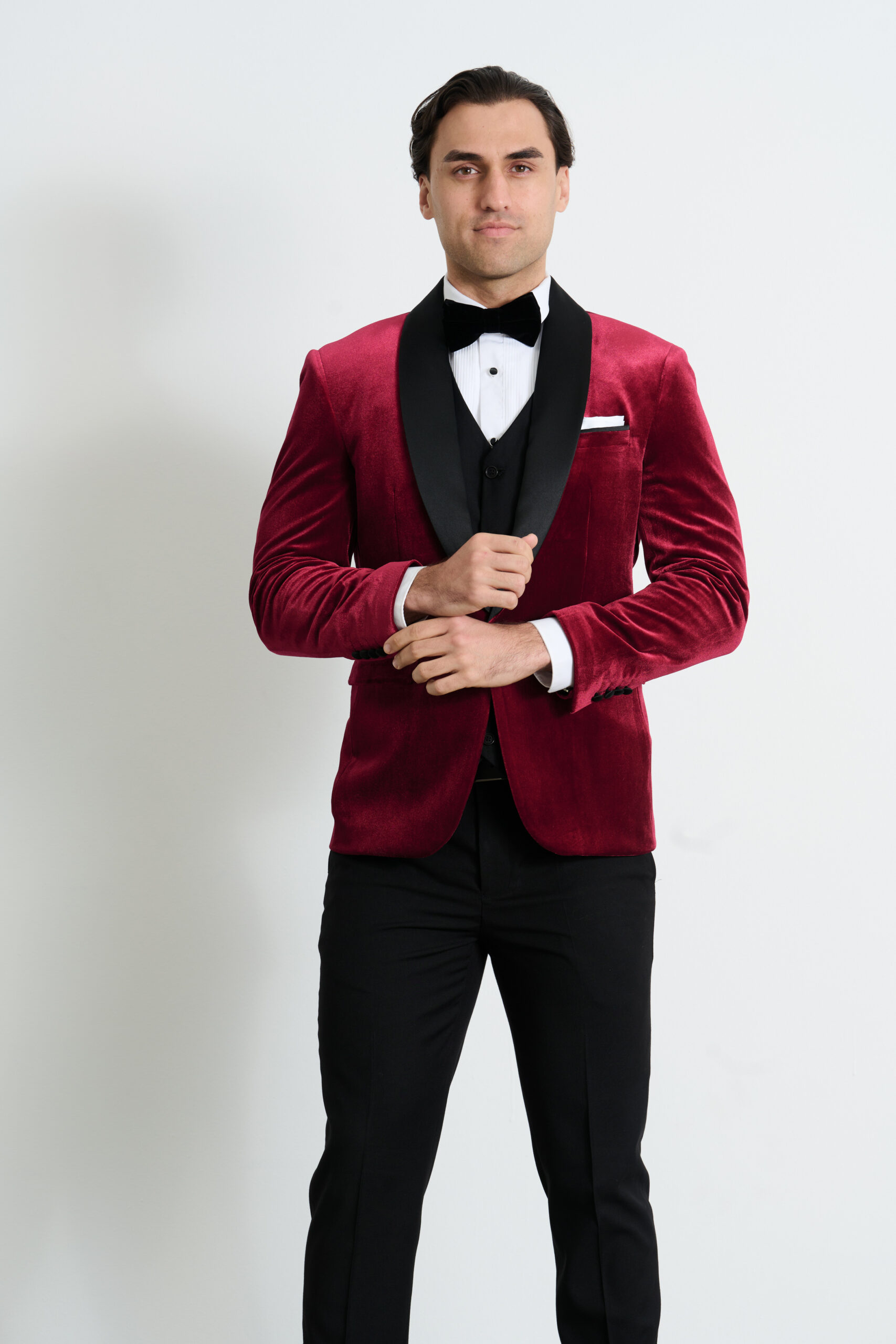 Red Velvet Tuxedo Hire