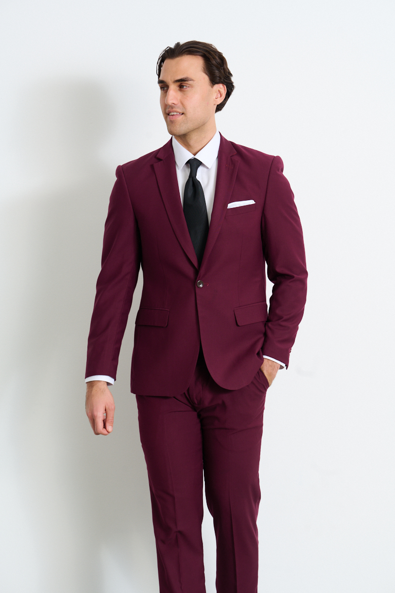 Fabulous Maroon Color Men's Double Breasted Designer Suit - VJV Now - India-tuongthan.vn