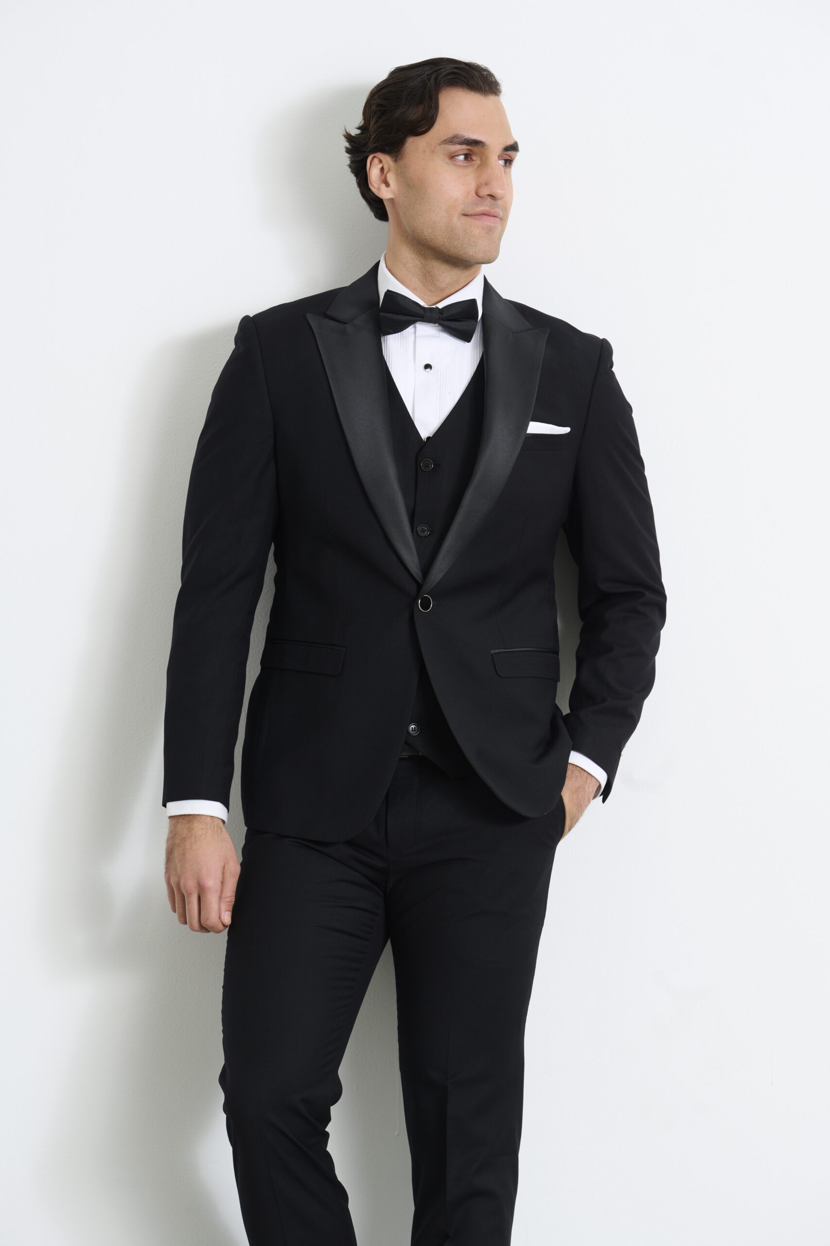 Black Tuxedo Peak Lapel Jacket