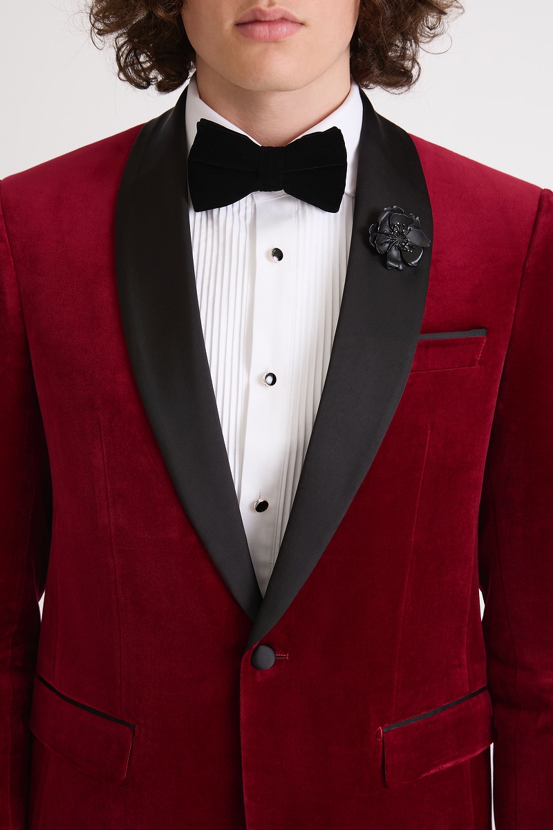 Red Velvet Tuxedo Jacket