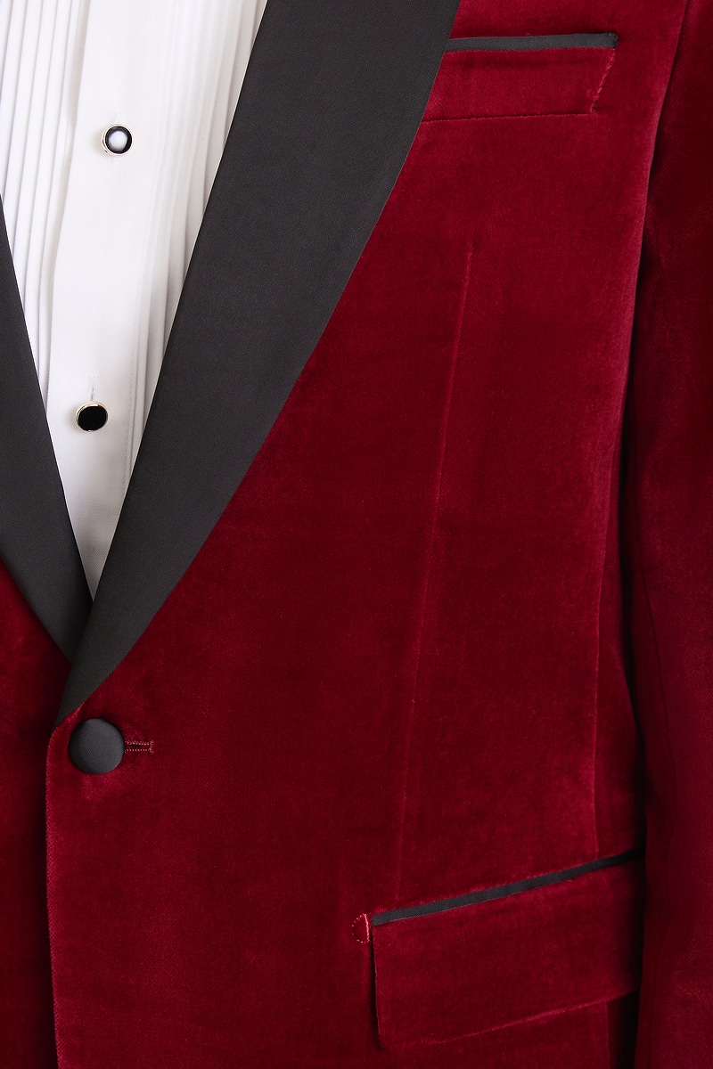 Red Velvet Tuxedo Jacket