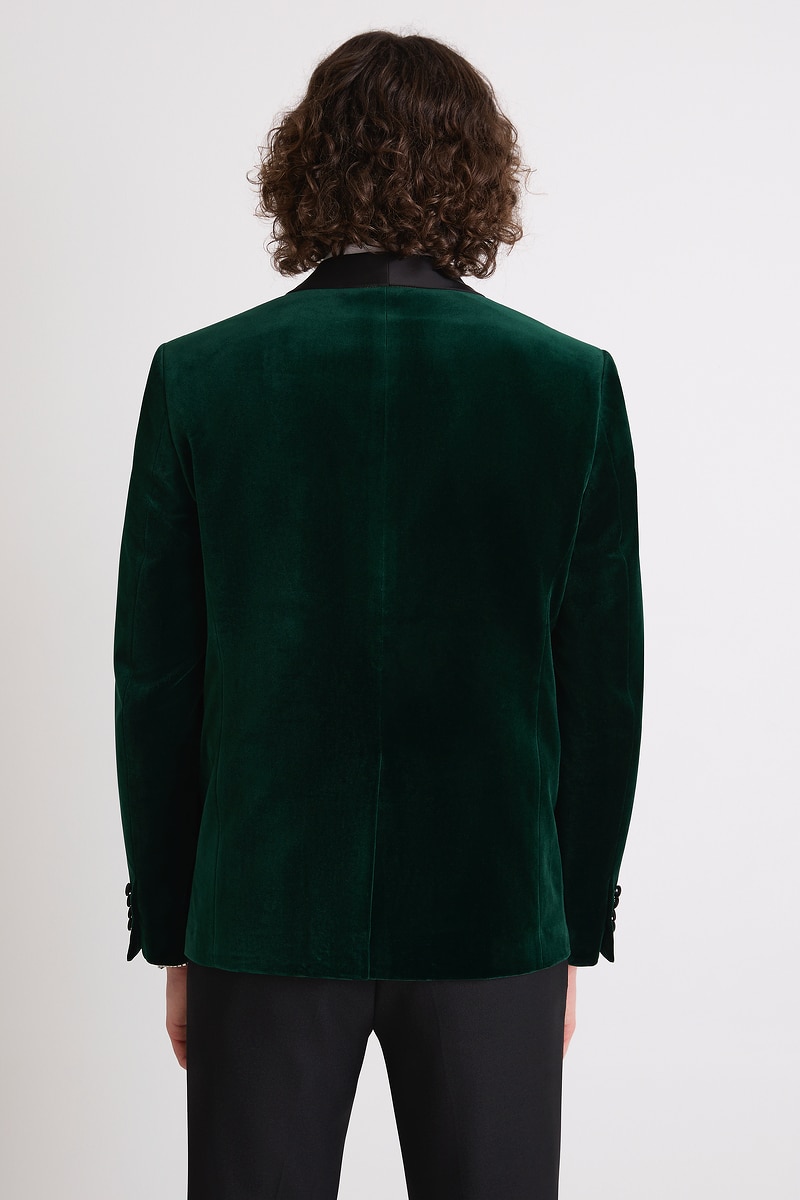 Green Velvet Tuxedo Jacket