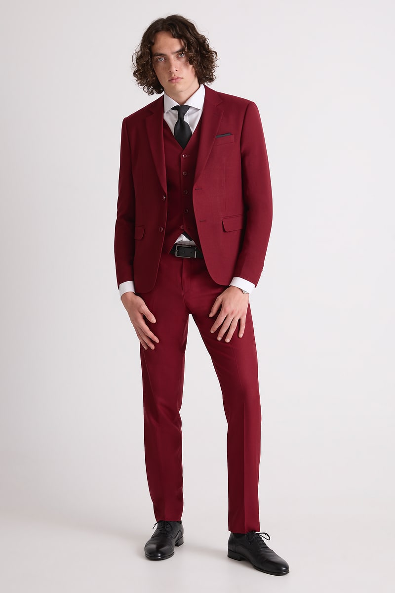 Maroon suit jackets best sale